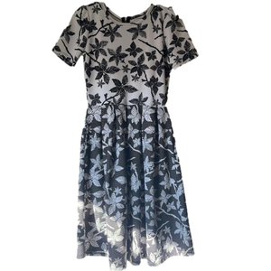 * LuLaRoe Black and White Floral Dress